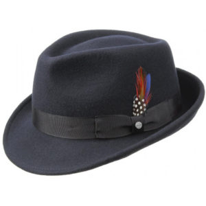 chapeau fedora Stetson, avec plume et bandeau