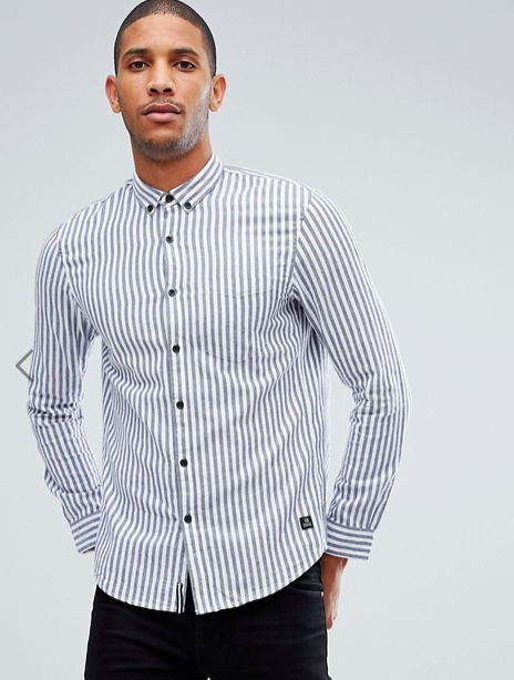 look homme chemise à rayures