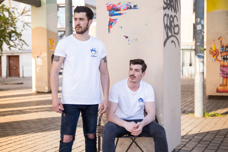 Edgard Paris tee-shirt pour homme en coton blanc brodé créateur