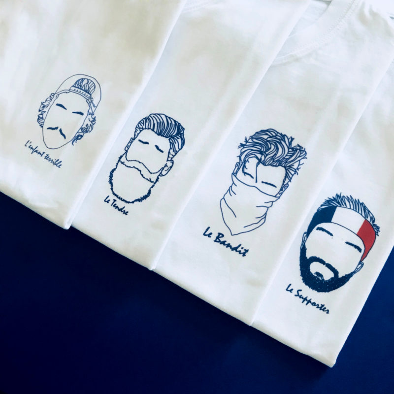 tee-shirt brodé fabriqué en France pour homme créateur Edgard Paris