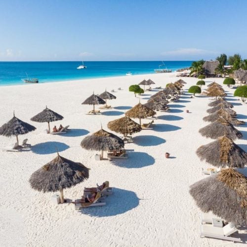 Plage de Zanzibar et son sable blanc