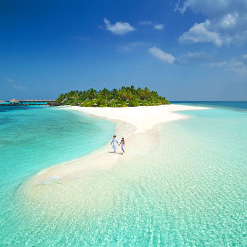 eau transparente des Maldives