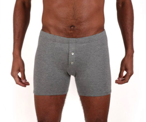 Boxer petrone homme gris boutons nacre