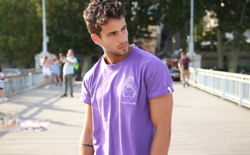 Tee-shirt made in France violet pastel Edgard Paris