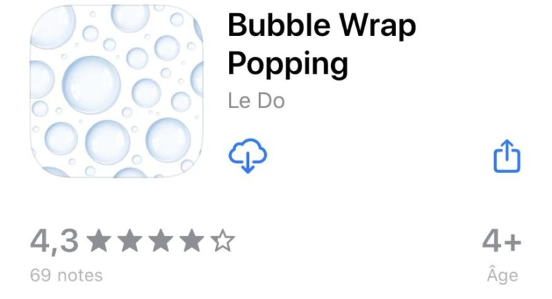 applications les plus bizarres Bubble wrap popping