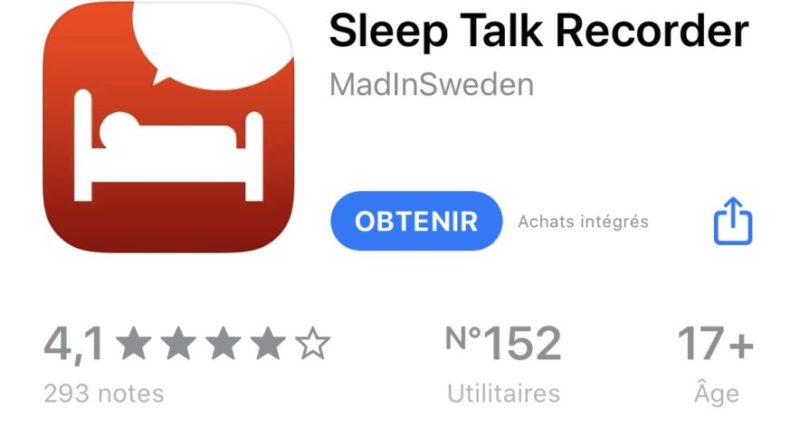applications les plus bizarres Sleep Talk Recorder