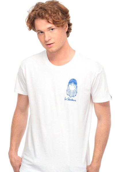 T-shirt Le Skateur blanc Edgard Paris