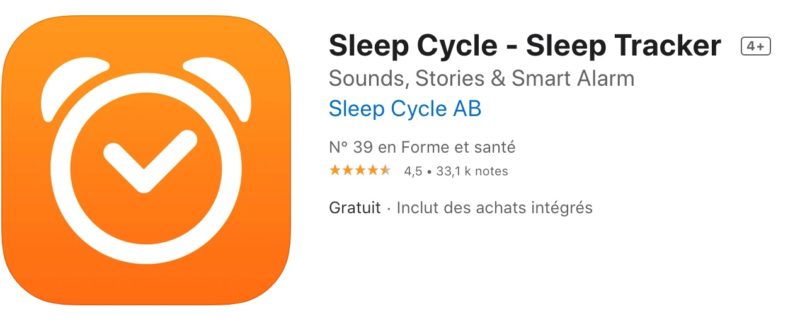 Applications pour mieux dormir Sleep Cycle