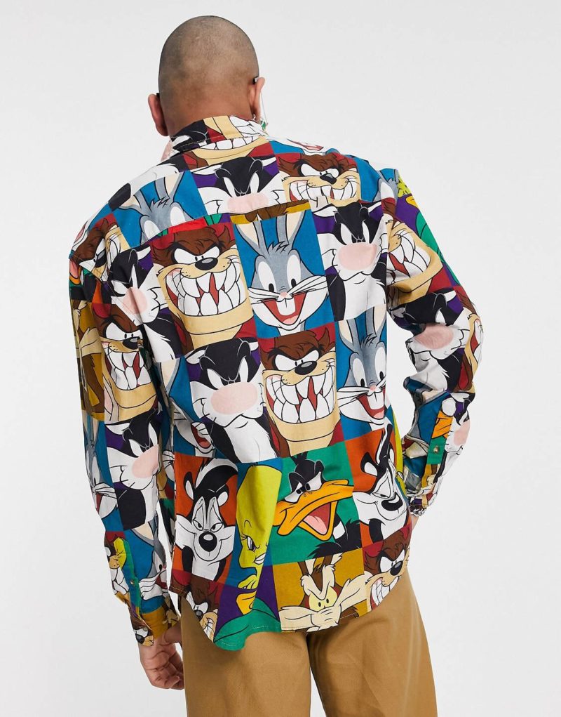 Chemise à imprimé cartoon pop art