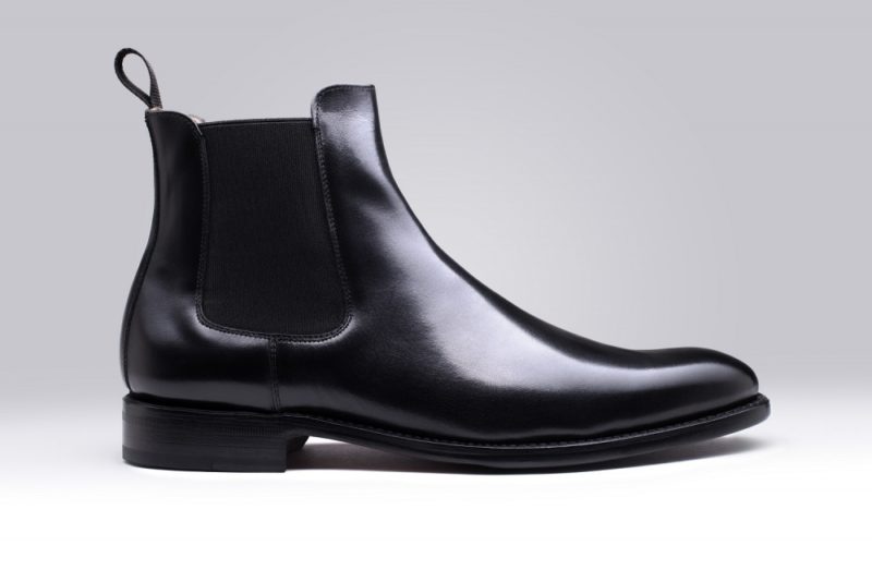 Bottines chelsea noires en cuir Finsbury