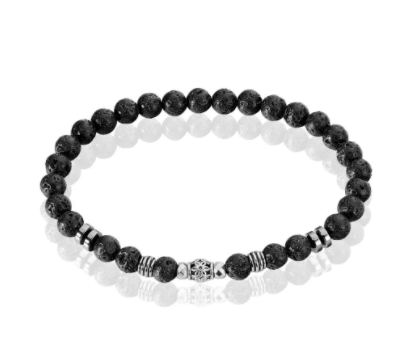 bracelet en perle noir idée de look