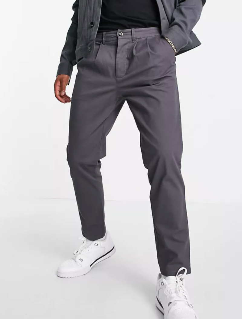 Pantalon chino gris asos