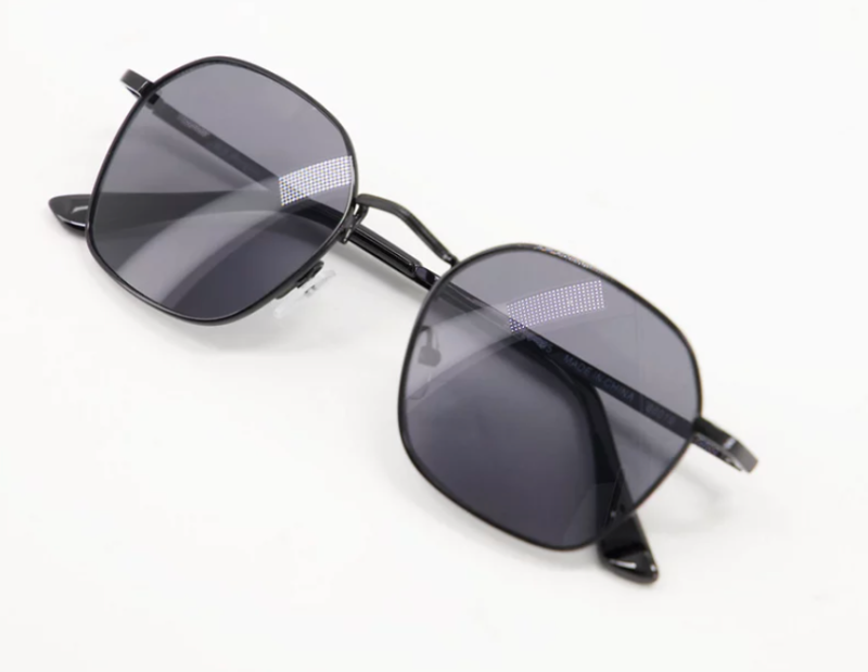 lunettes de soleil métalliques noires asos look de la semaine