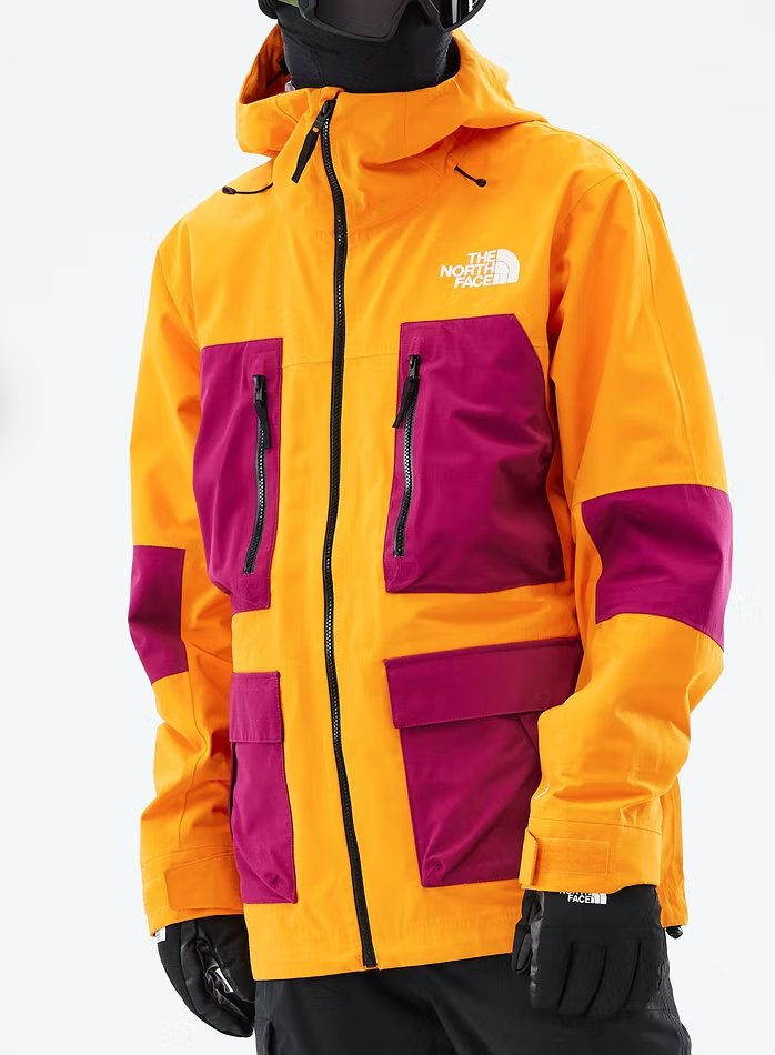 Veste de ski orange et rouge 