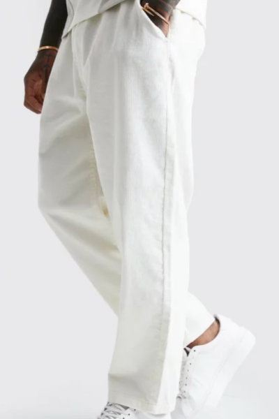 pantalon en lin blanc