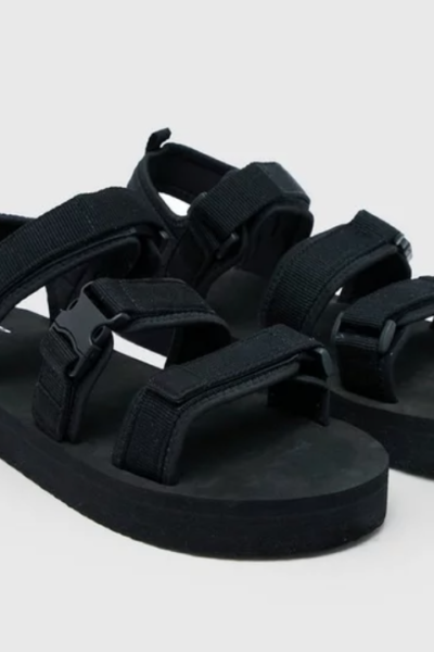 sandales à scratch noire