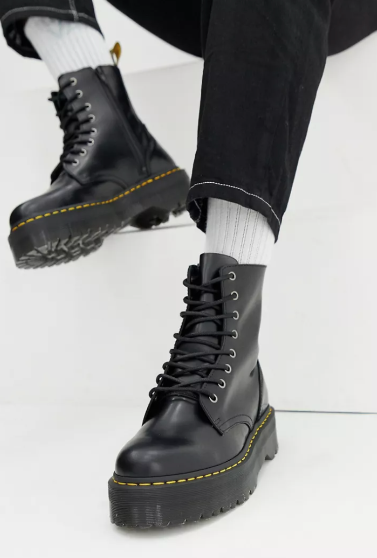 boots noir en cuir montante homme