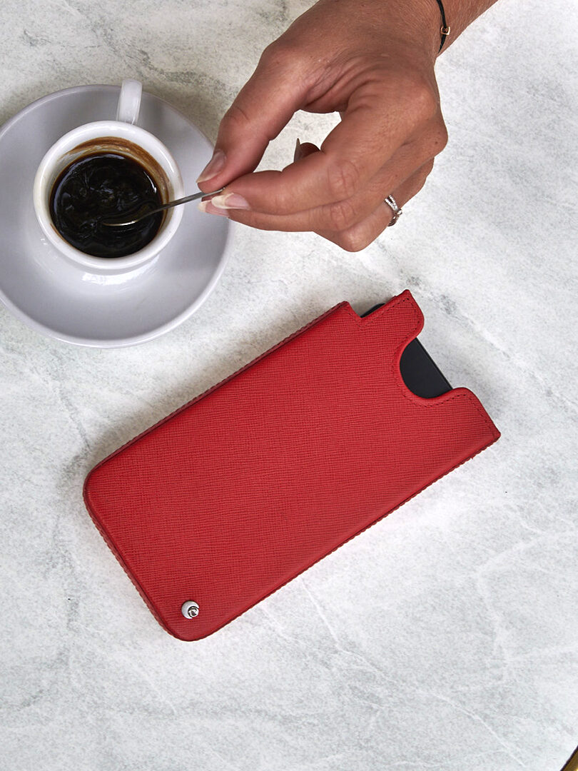 protection pour smartphone housse rouge