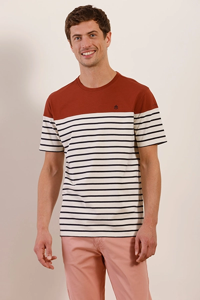 t-shirt homme Marinière Mât de misaine vêtements marins eco conçus