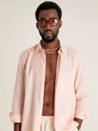 chemise rose homme matières naturelles Noyoco vêtements