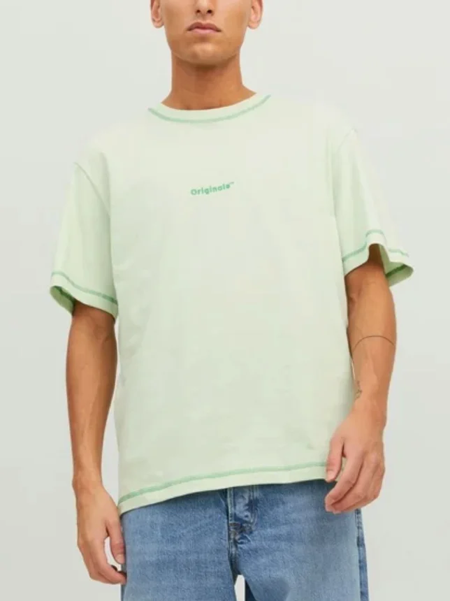 T-shirt oversize pastel vert homme look