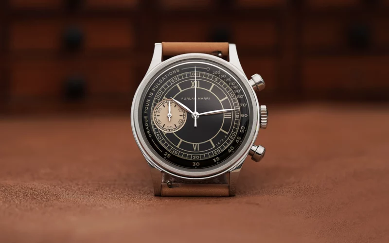 chronographe sportwatch bracelet cuir mouvement suisse