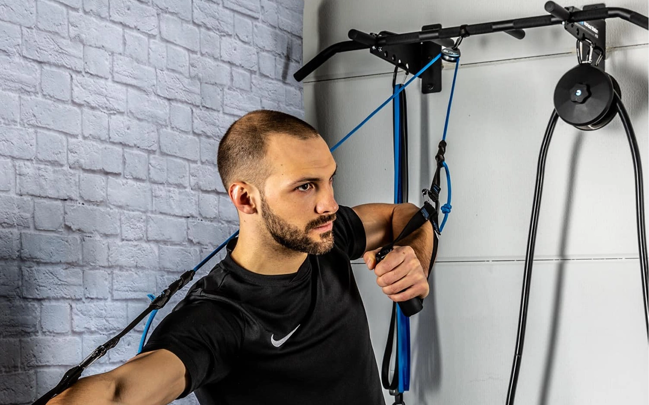 Lot De 3 Accessoires Musculation Machine à Câble - Poignée Double D, Corde Triceps, Poignée V - Capacité 160 Kg - Avec Mousqueton