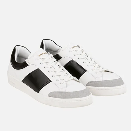Sneakers Sandro basses noir et blanc pour costume