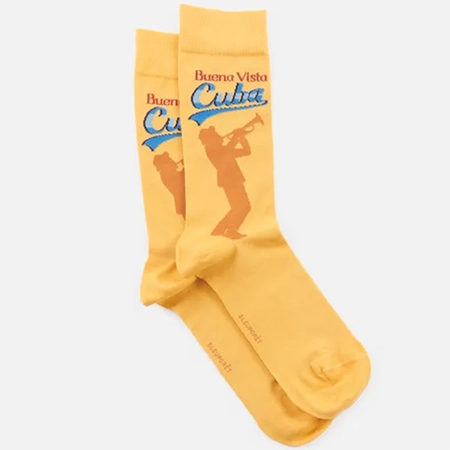 chaussettes bleuforêt jaune homme