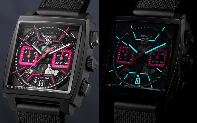 montre Tag Heuer Monaco Super-LumiNova