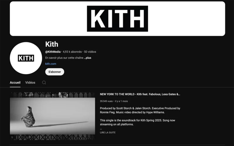 avis sur Kith youtube