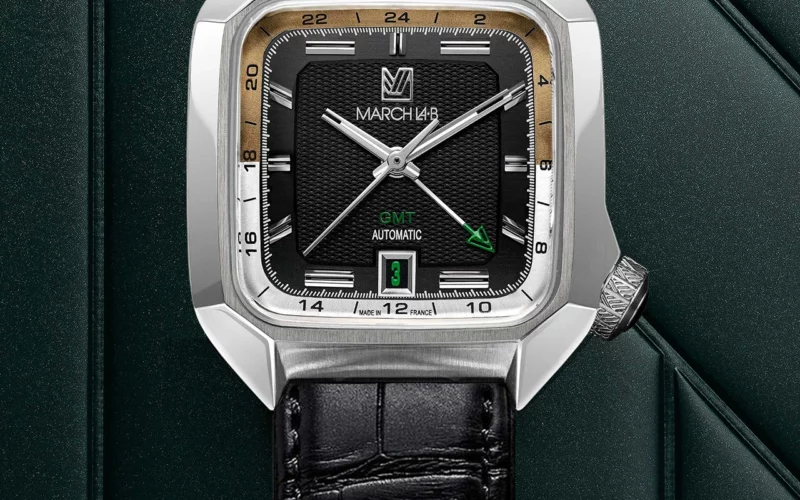 montre AM2 SLIM GMT AUTOMATIQUE Empire de March LA.B bracelet noir