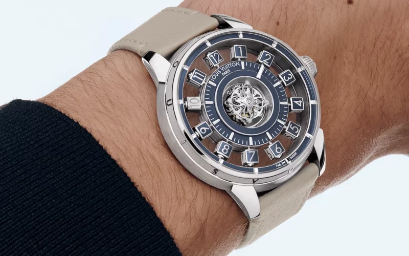 montre maison Louis Vuitton Tambour Taiko Spin Time
