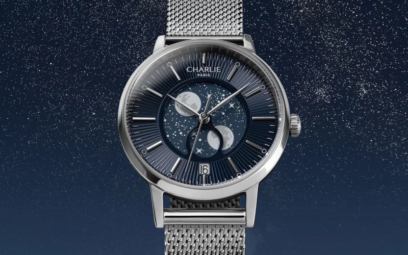 phase de lune sur une montre mecanisme celeste