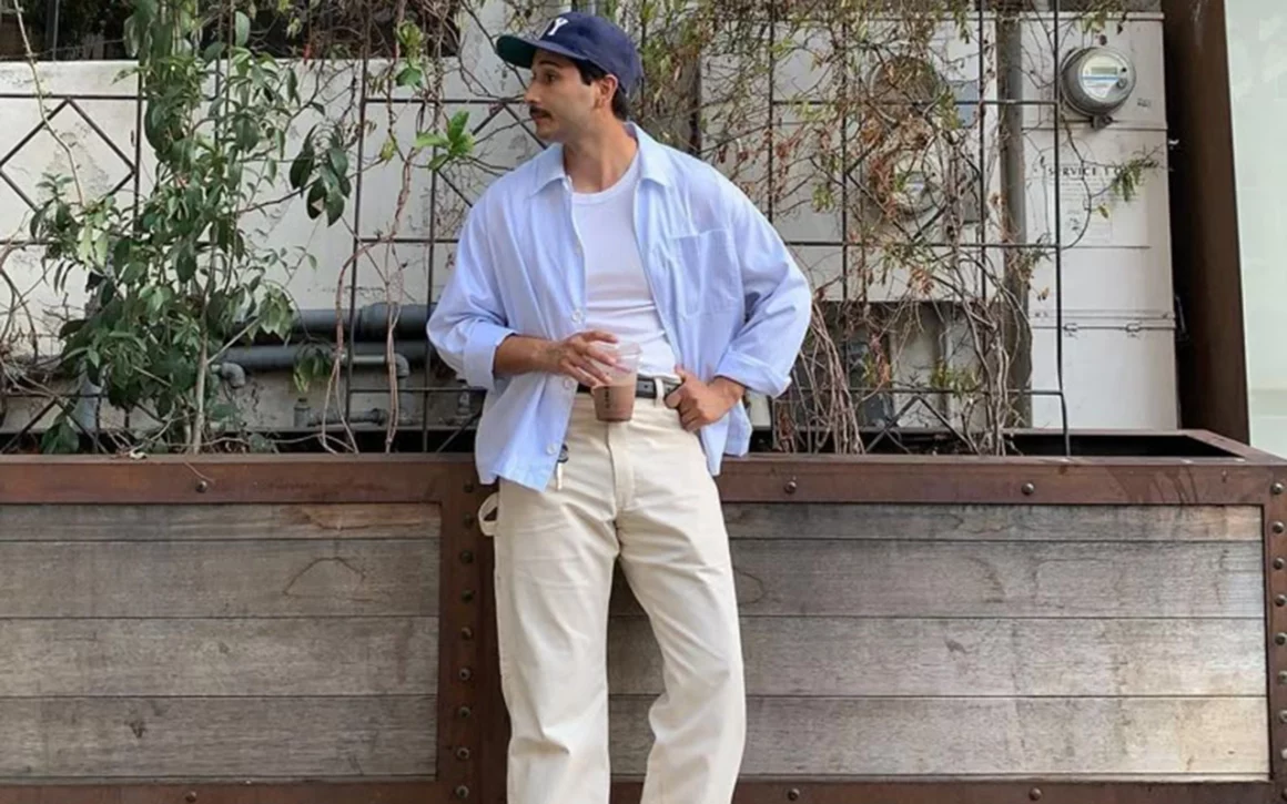 porter la casquette old-school look chemise