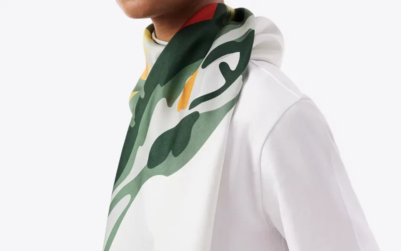 carré de soie pour homme trendy lacoste