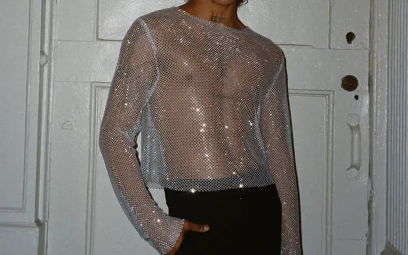 haut transparent trendy motifs