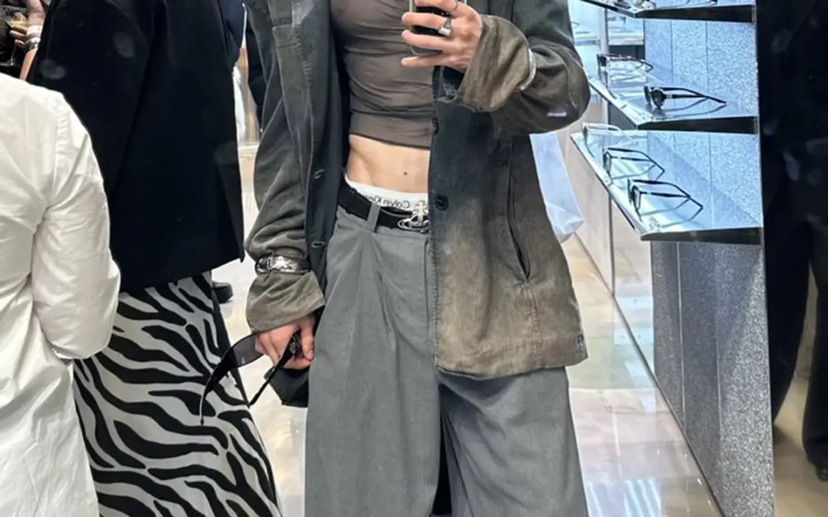 haut transparent trendy pantalon larges