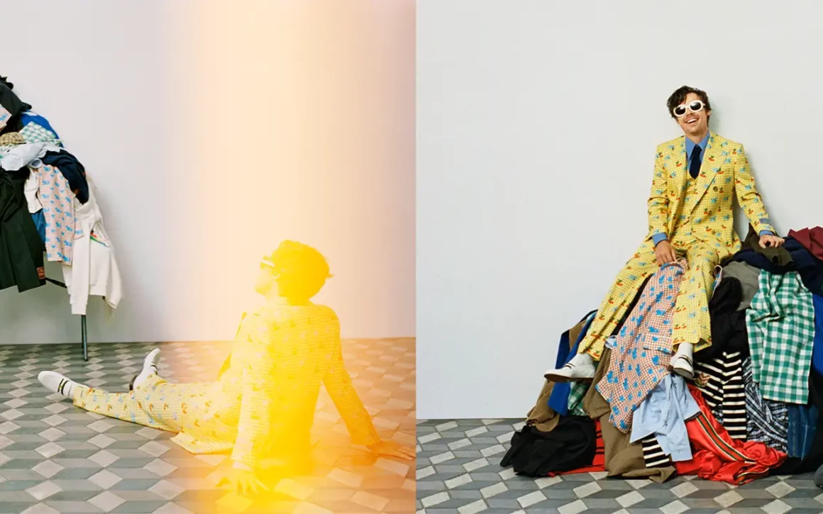 le style de harry styles collaboration gucci