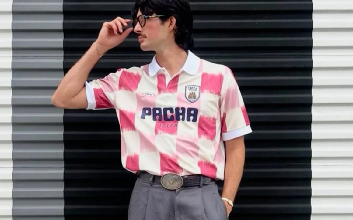 maillot de foot vintage trendy damier