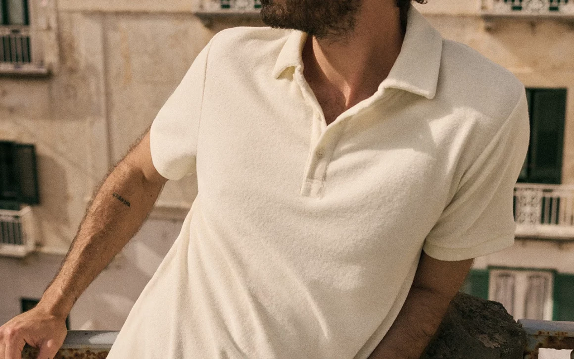 matière éponge trendy polo blanc