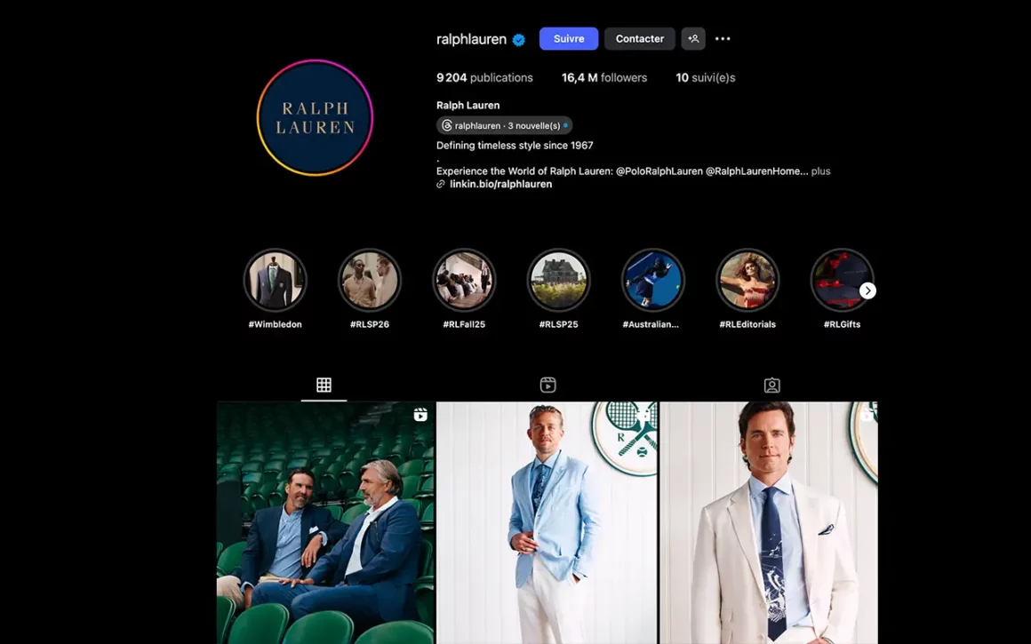 Avis Ralph Lauren instagram