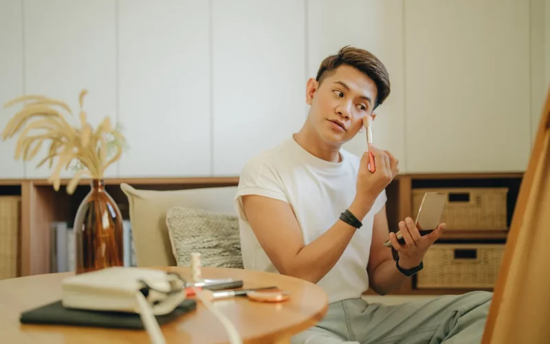 maquillage pour homme blush
