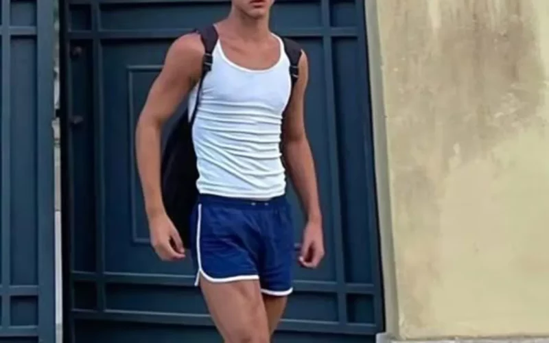 micro short pour homme sport bleu