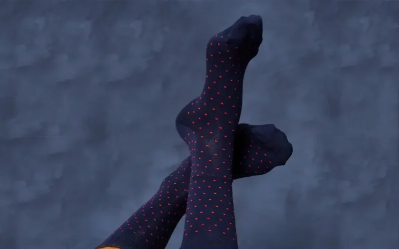 motif a pois trendy chaussettes Cocorico