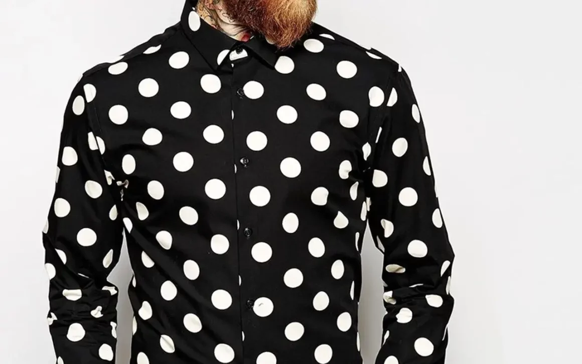 motif a pois trendy noir