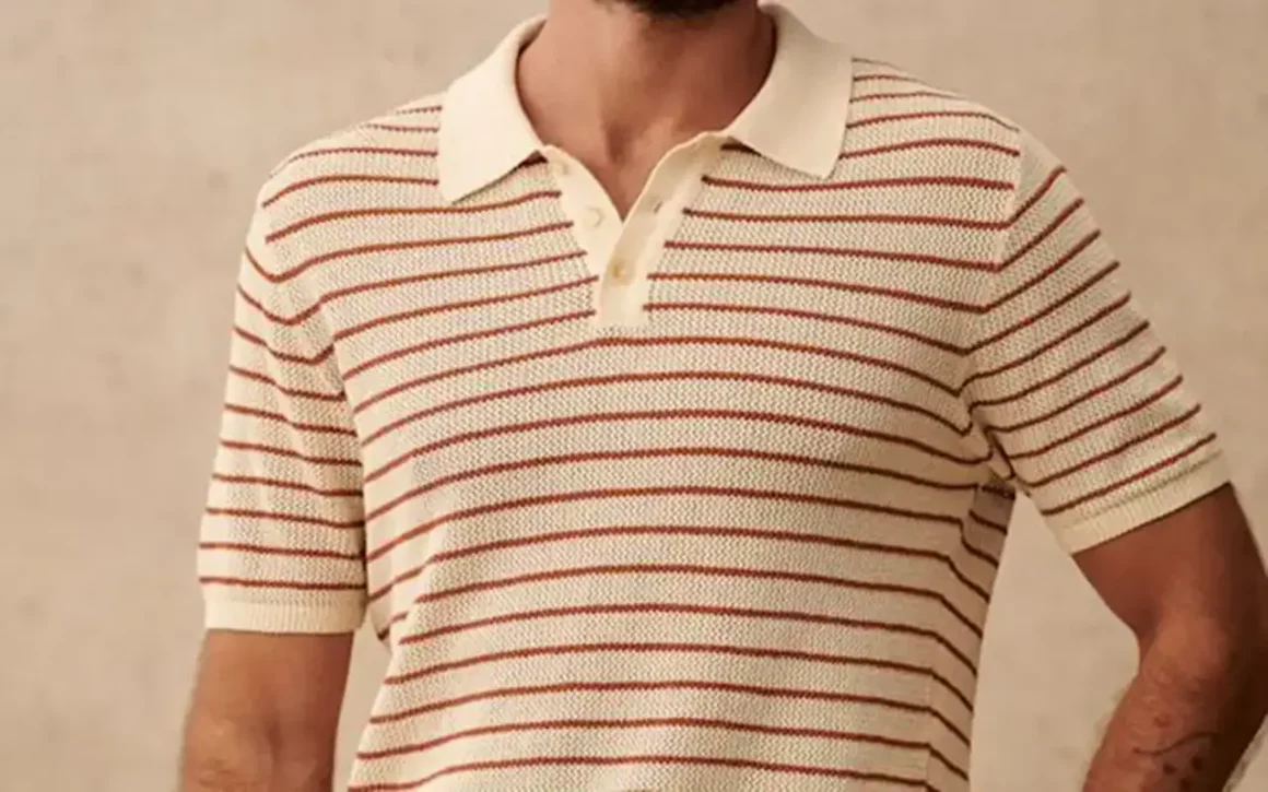 porter les rayures polo maille malo rouille
