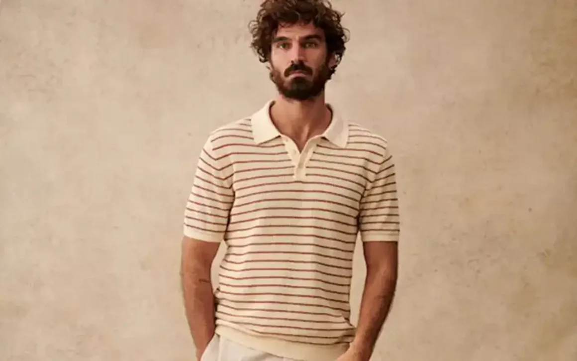 porter les rayures polo rouille