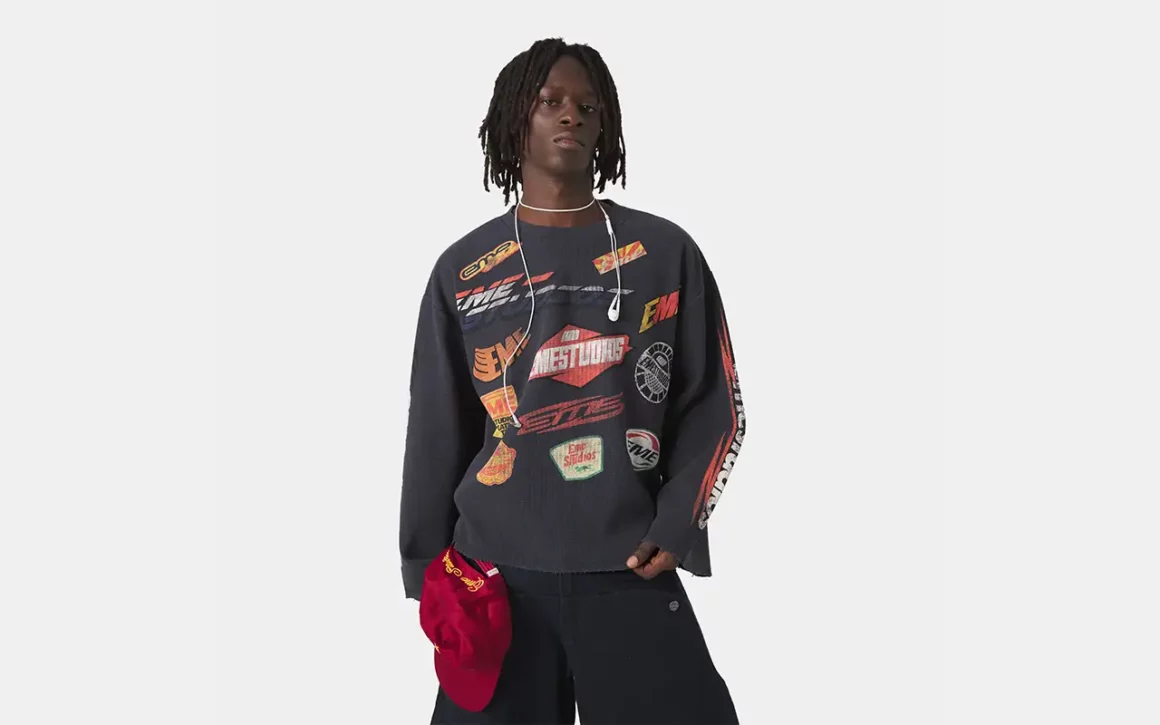 avis sur eme studios Waffle Navy Crewneck