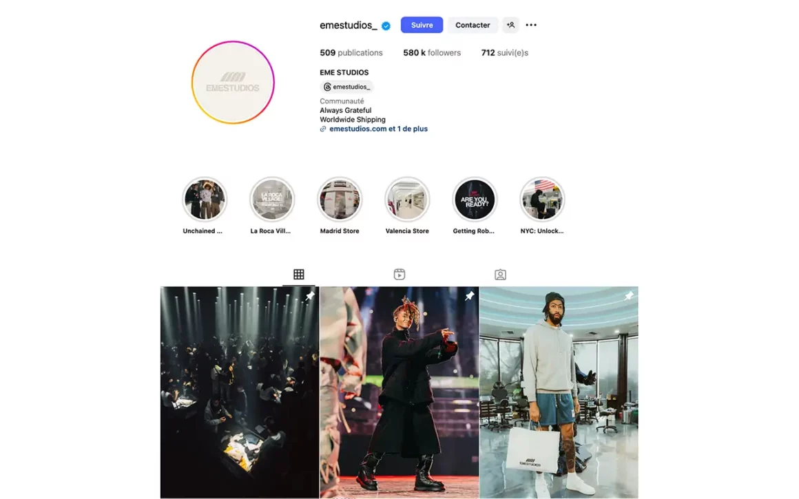avis sur eme studios instagram